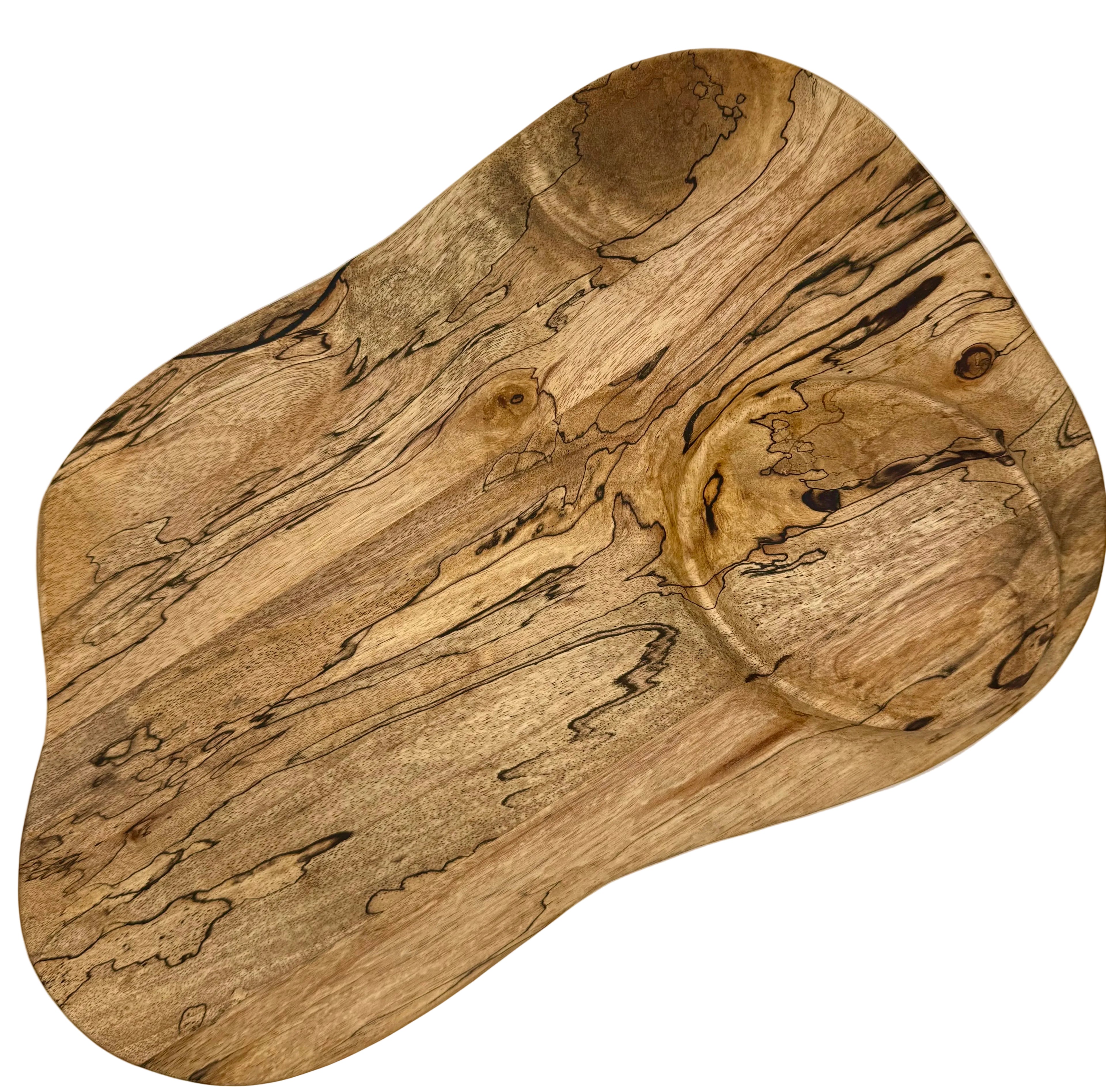 Exotic Reclaimed Wood Snack and Cheese Board with Well