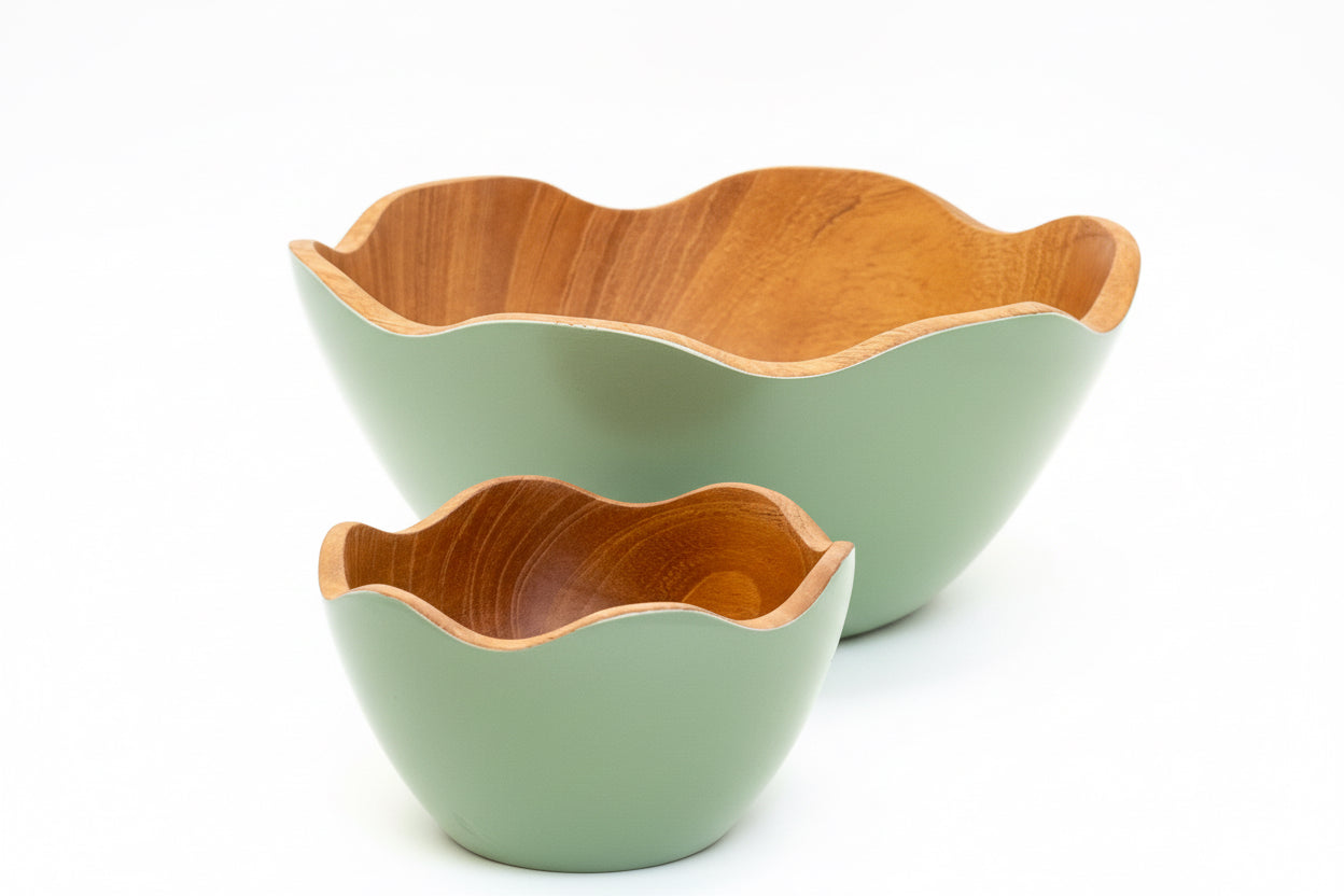 Exotic Reclaimed Wood Decorative Bowl Set