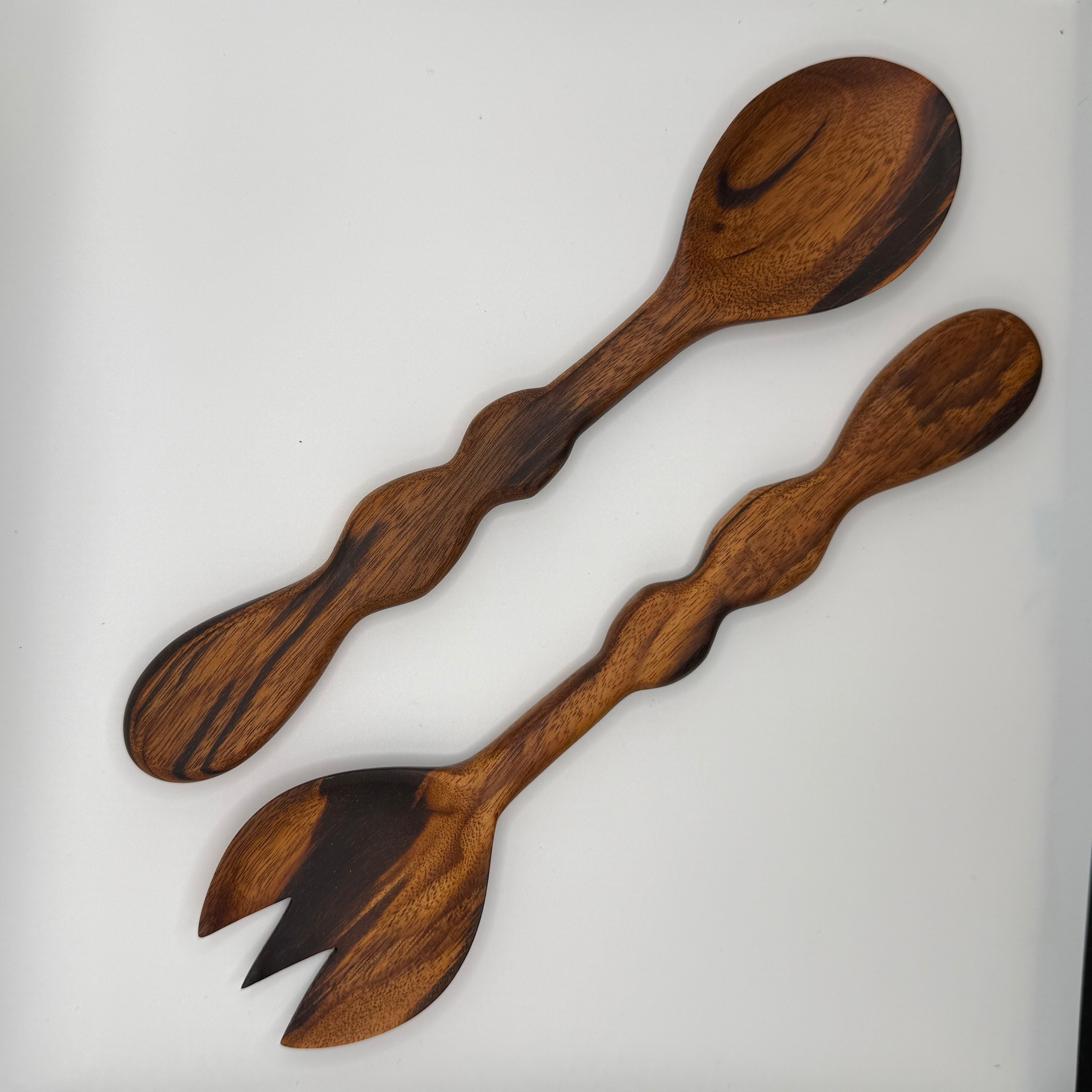 Exotic Reclaimed Wood Serving Utensils Set