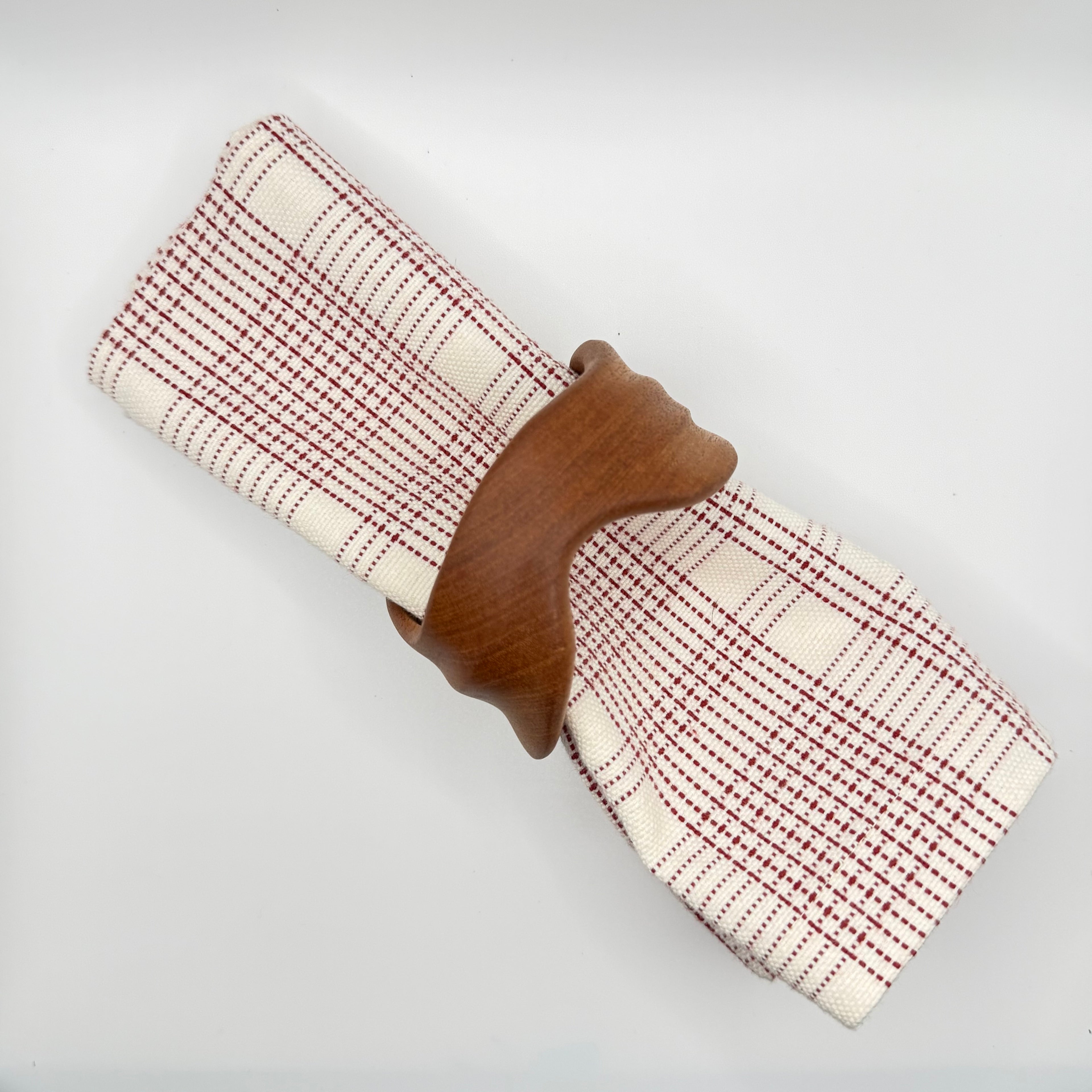 Draperie Napkin Rings in Exotic Wood