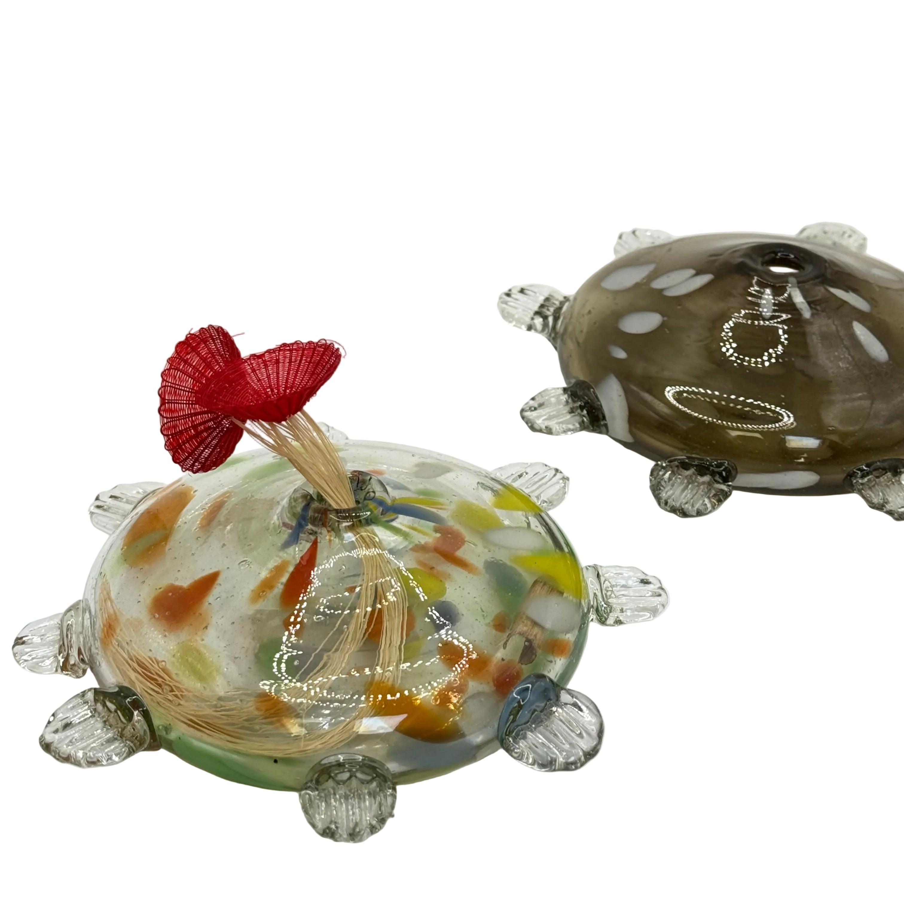 Starburst Hand-Blown Glass Bud Vase