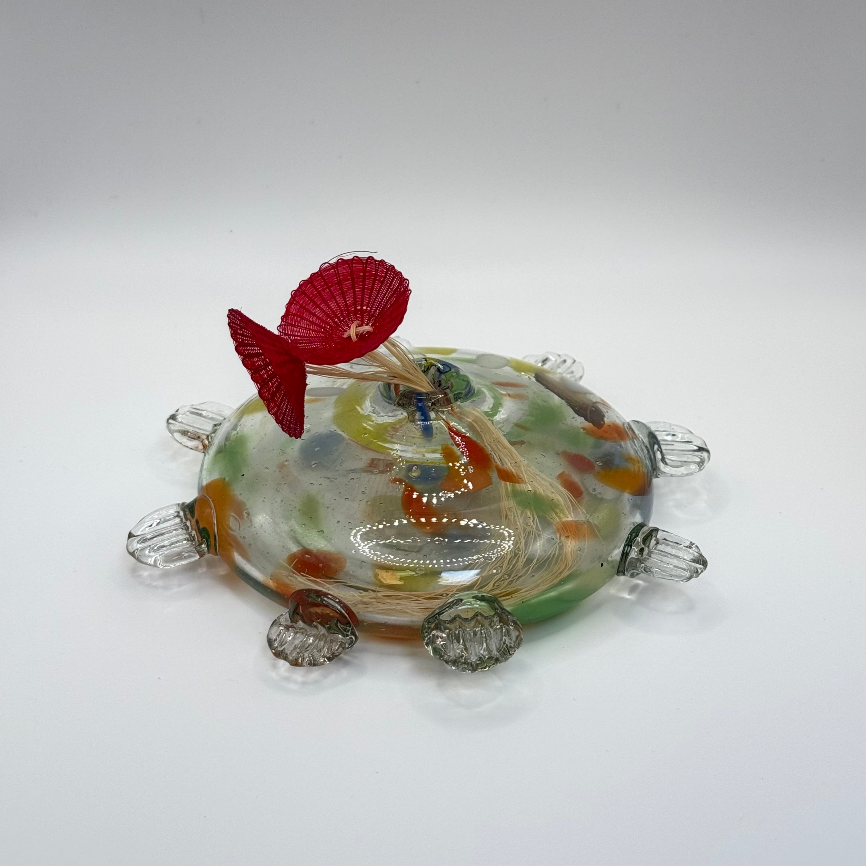 Starburst Hand-Blown Glass Bud Vase