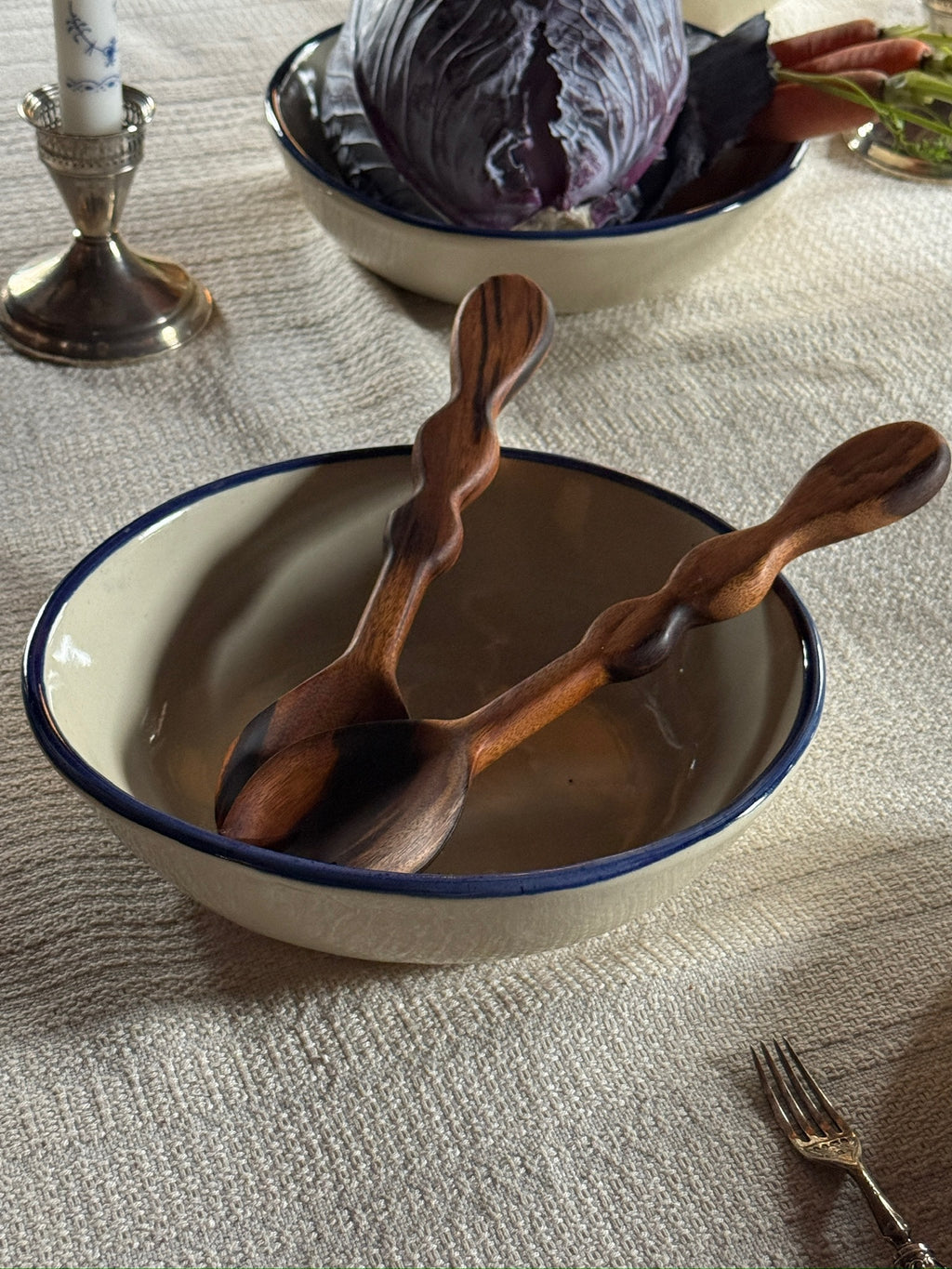 Exotic Reclaimed Wood Serving Utensils Set